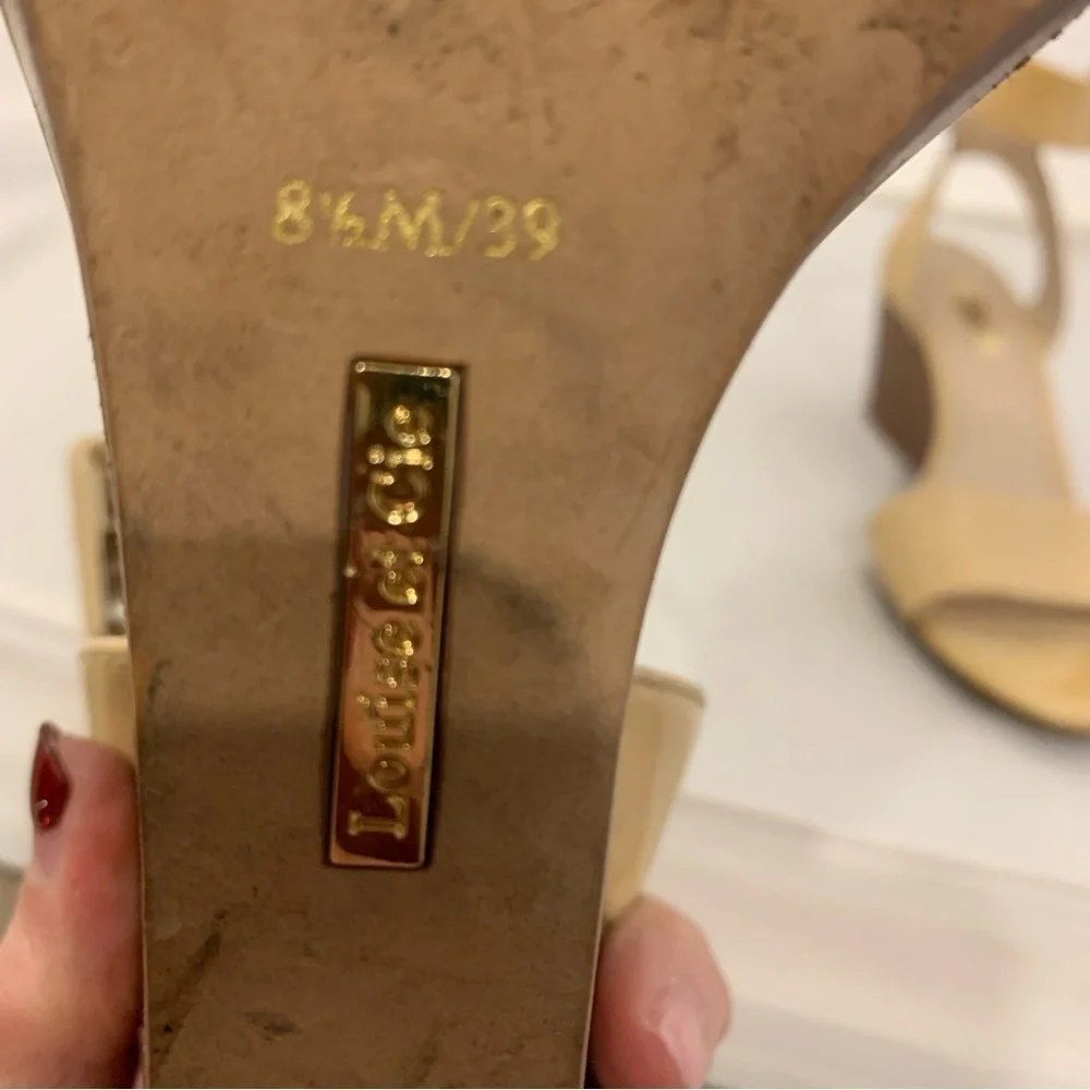 Louise et Cie Punya Odessa Patent Leather Wedge Sandals